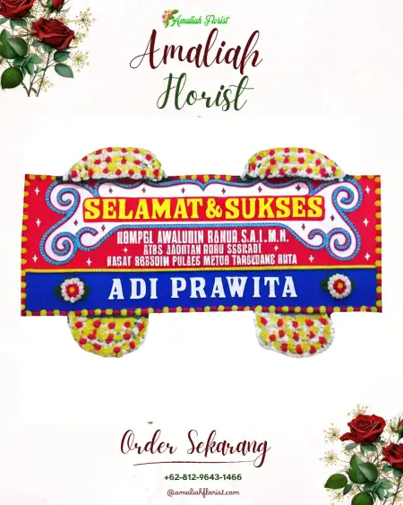 Papan Bunga Ucapan Selamat Leles